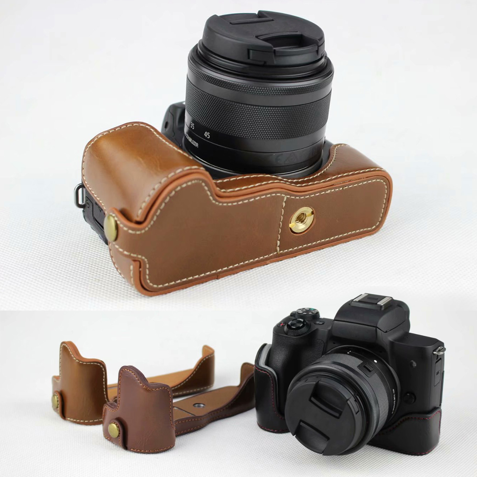 Canon Camera Eos M50 Mark Ii - Chính Hãng Da Thật Bảo Vệ