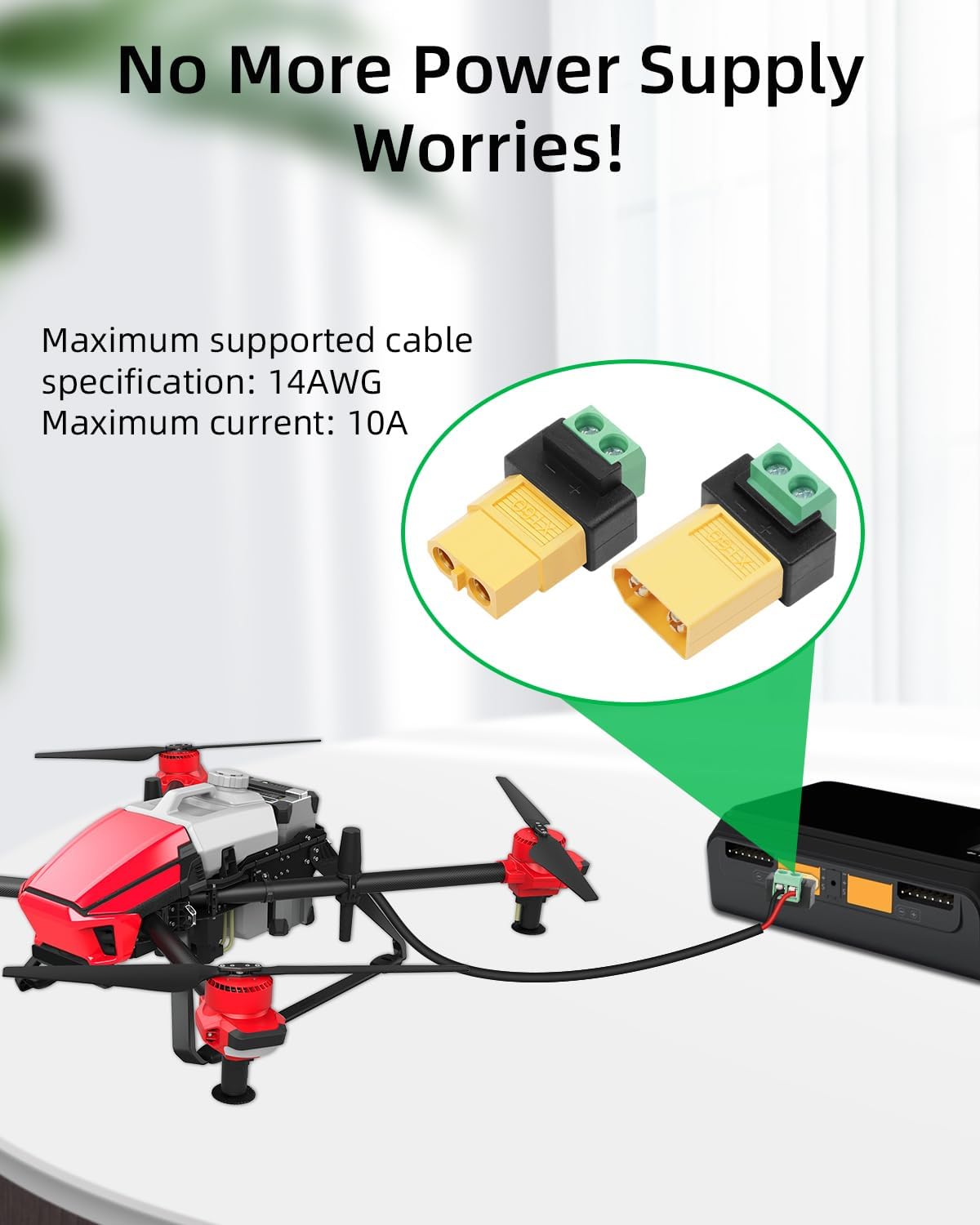 2 Pin XT60 Solderless Male Fem - đánh giá và giá Drone Solar Charger
