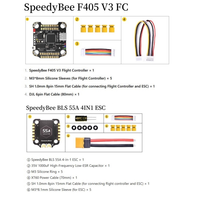 SpeedyBee F4 F405 V4 55A BLS 3 - đánh giá và giá Betaflight Fc F4