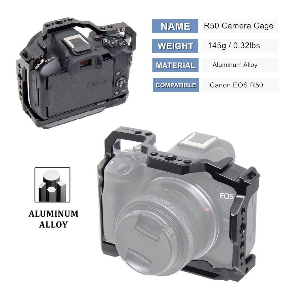 R50 Camera Cage for Canon EOS  - đánh giá và giá Canon Camera Eos R50