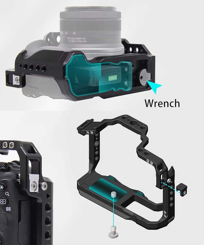 R50 Camera Cage for Canon EOS  - đánh giá và giá Canon Camera Eos R50